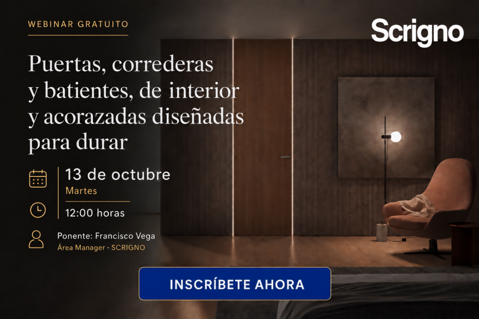 WEBINAR ONLINE: Puertas, correderas y batientes, de interior y acorazadas diseñadas para durar