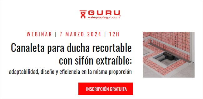 Webinar | Novedades de GURU: Canaleta para ducha recortable con sifón extraíble