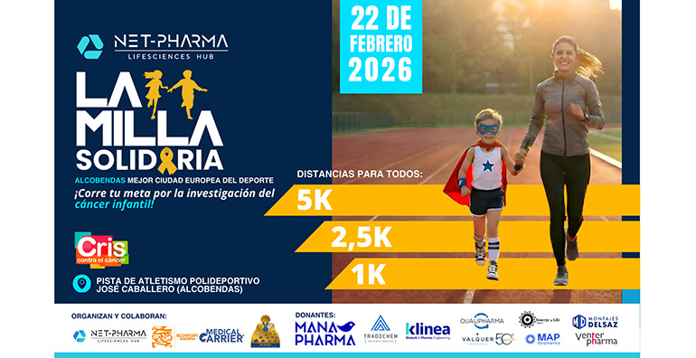 Net-Pharma Hub impulsa la investigación del cáncer infantil con su primera Milla Solidaria en Alcobendas