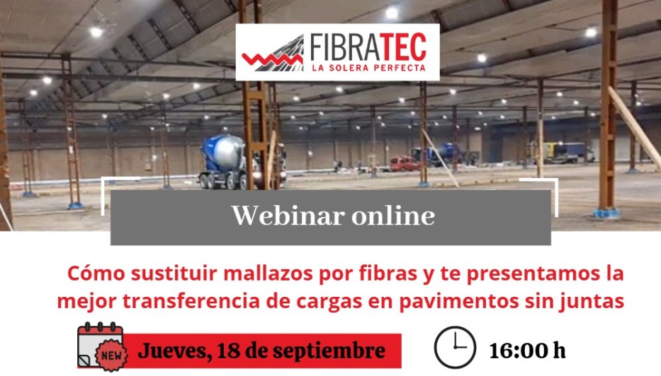 Nueva fecha del webinar ´Cómo sustituir mallazos por fibra de vidrio y la mejor transferencia de cargas´