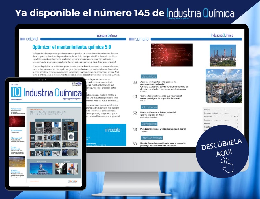 Ya disponible la nueva edición de Industria Química: Optimizar el mantenimiento: química 5.0