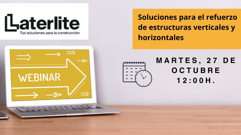Laterlite presentará soluciones innovadoras para el refuerzo de estructuras verticales y horizontales en un webinar gratuito