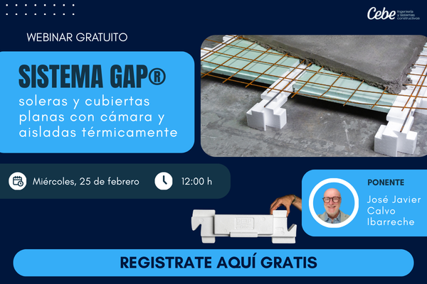 WEBINAR GRATUITO: Sistema GAP: soleras y cubiertas planas con cámara y aisladas