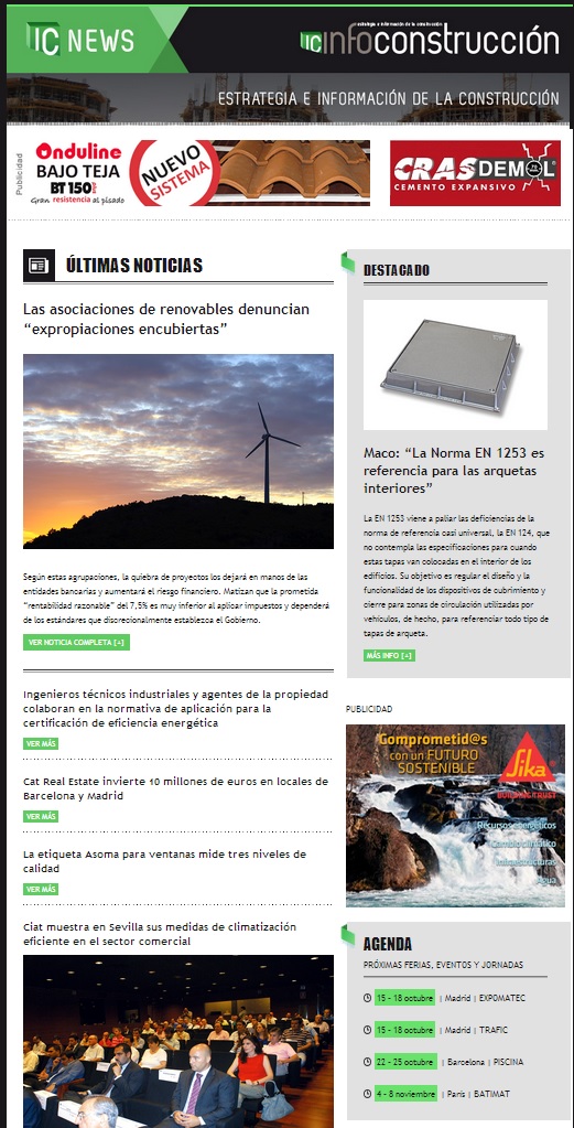 Newsletter de InfoConstrucción